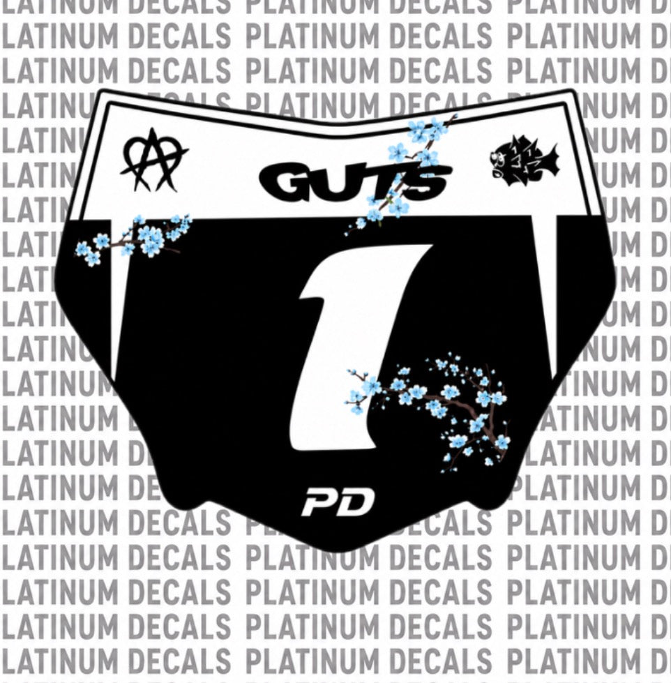 Blue Cherry Blossoms Motocutz Decal