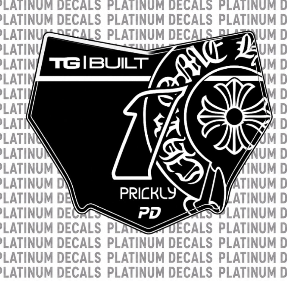 Chrome Hearts MotoCutz Plate Decal
