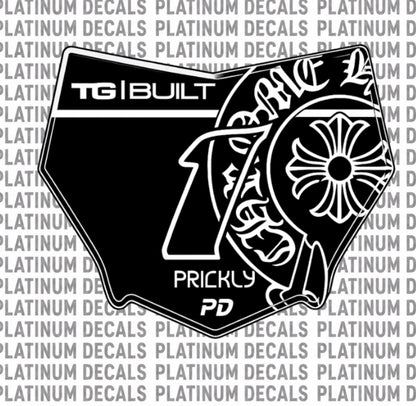 Chrome Hearts MotoCutz Plate Decal