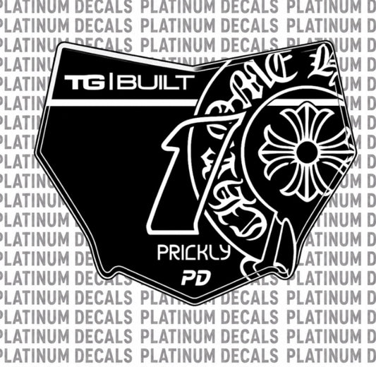 Chrome Hearts MotoCutz Plate Decal